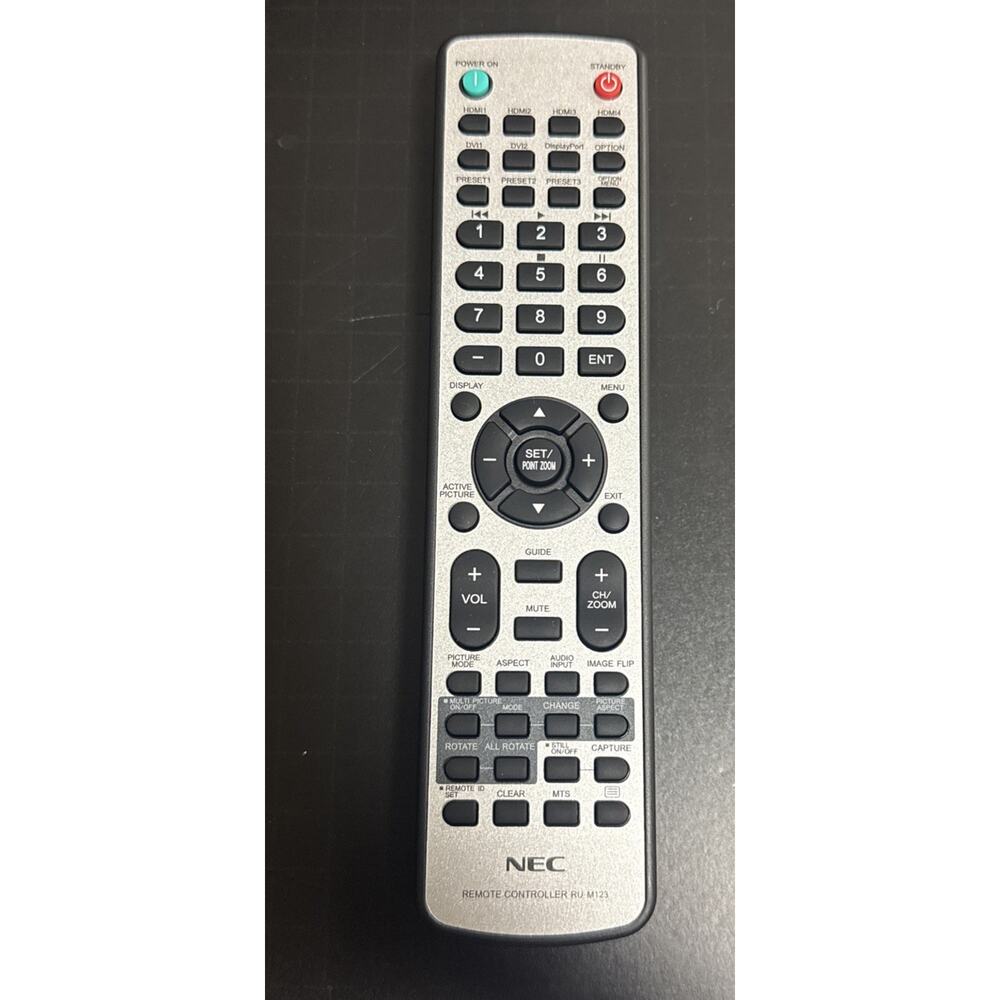 NEC RU-M123 Remote Control Genuine OEM Flat Panel Display MultiSync P403 P553